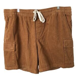 No Boundaries NWT Men's Brown Corduroy Pull-On Cargo Shorts Size XL